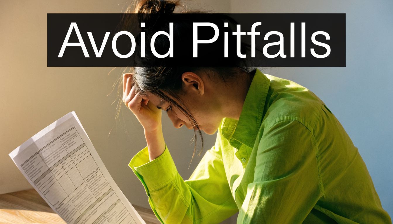 A person in a bright green shirt looking stressed while reviewing legal documents at a desk.