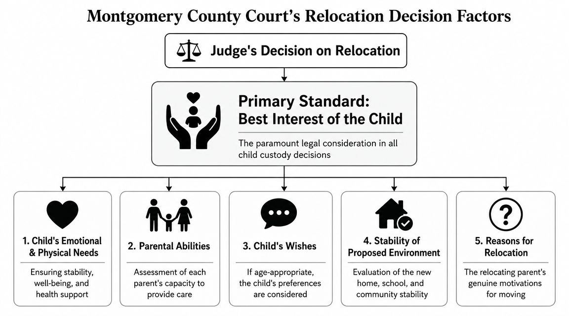 How Montgomery County Courts Decide Relocation Cases