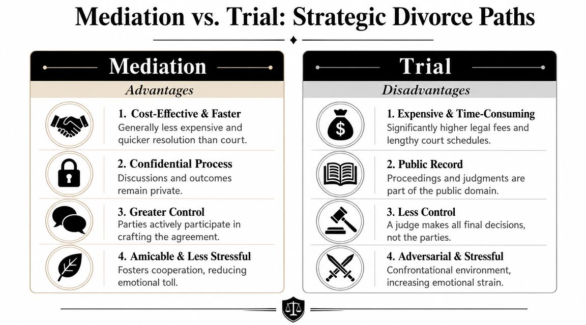 The Strategic Choice Between Mediation and Trial